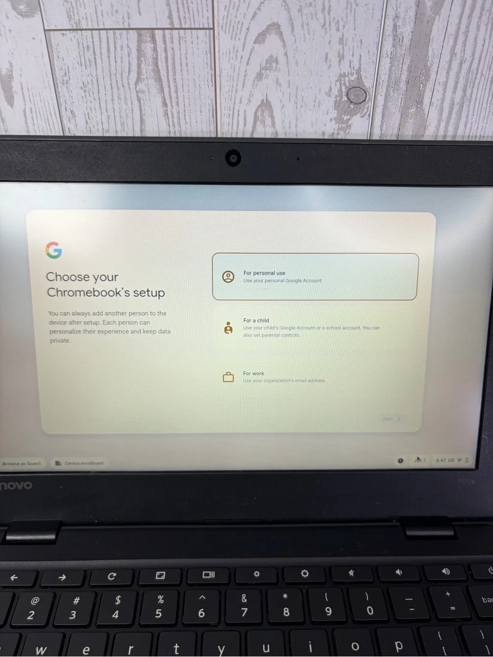 Lenovo Black Chromebook Laptop with Camera “Comes With Aftermarket C-Charger”